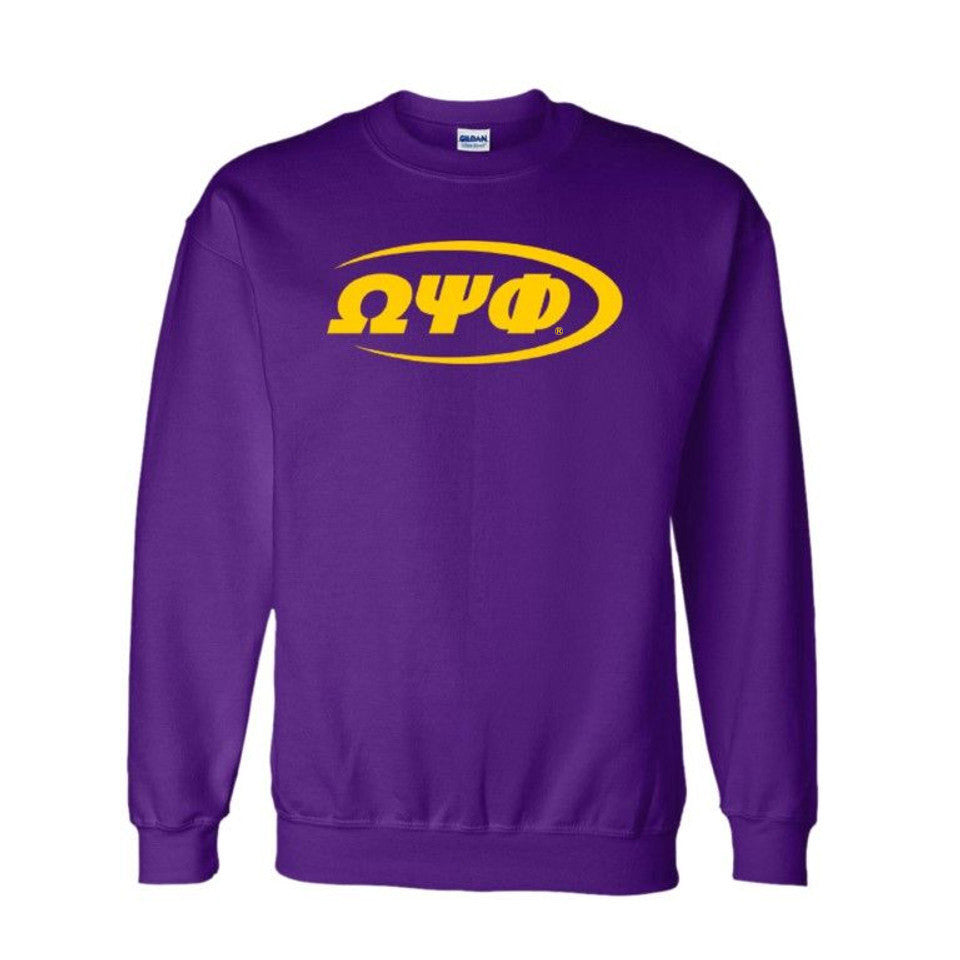 Omega Psi Phi Swoosh Crewneck Sweatshirts Omega Psi Phi Swoosh  Crewneck Sweatshirts