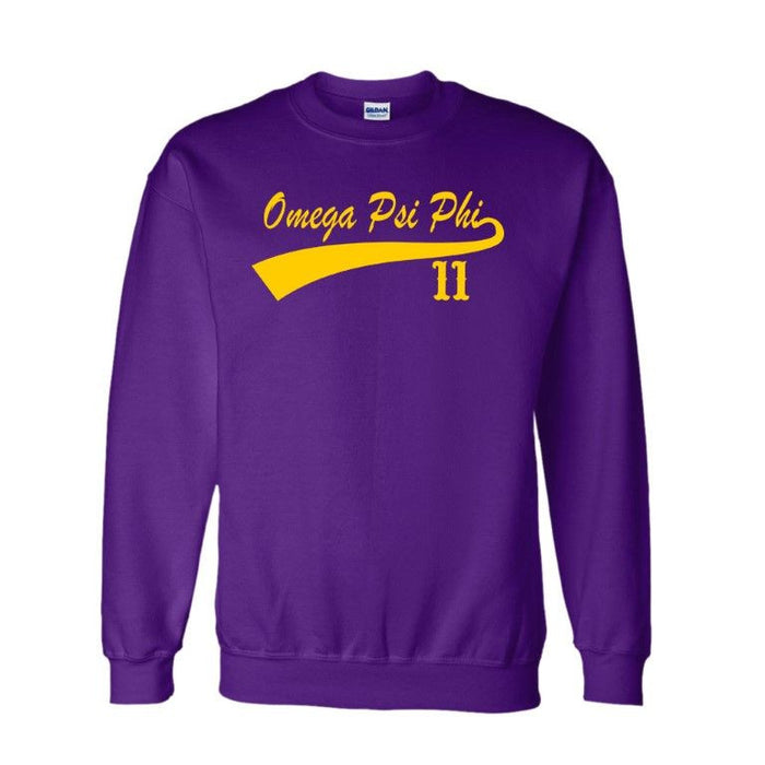 Omega Psi Phi Tail Crewneck Sweatshirts Omega Psi Phi Tail  Crewneck Sweatshirts