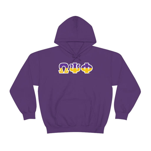 Omega Psi Phi Omega Psi Phi Two Toned Greek Lettered Hooded Sweatshirts