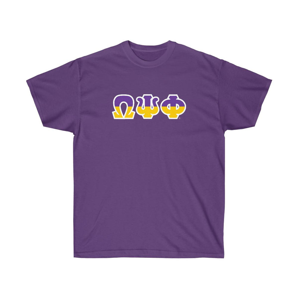 Printify Omega Psi Phi Two Toned Greek Lettered T Shirts Omega Psi Phi Two Toned Greek Lettered T-shirts
