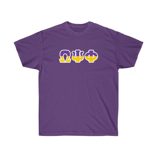 Omega Psi Phi Omega Psi Phi Two Toned Greek Lettered T-shirts