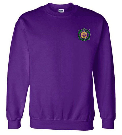 Omega Psi Phi DISCOUNT-Omega Psi Phi World Famous Crest - Shield Crewneck Sweatshirt - Best Value