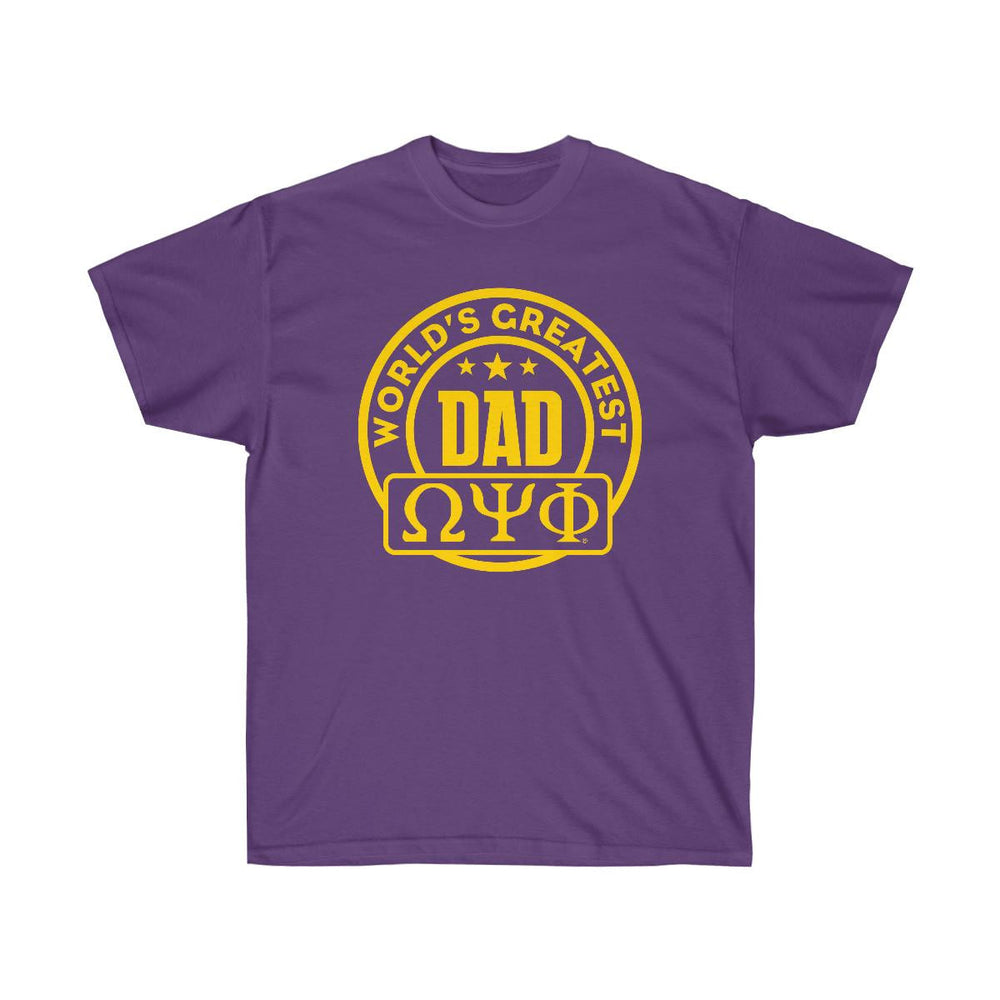 Printify Omega Psi Phi Worlds Greatest Father T Shirt Omega Psi Phi Worlds Greatest Father T-Shirt