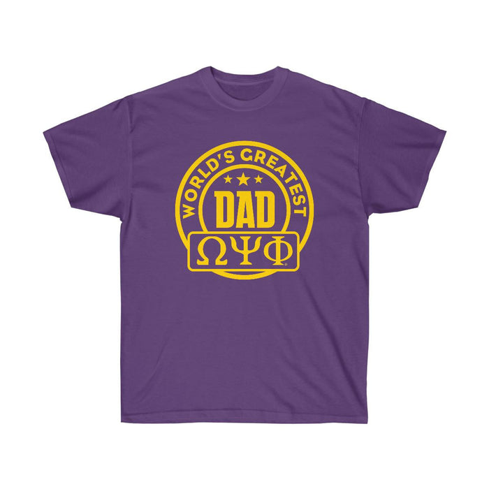 Printify Omega Psi Phi Worlds Greatest Father T Shirt Omega Psi Phi Worlds Greatest Father T-Shirt