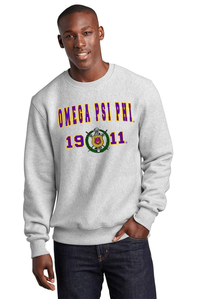 Printify Omega Psi Phi Year Elite Crew Sweatshirts Omega Psi Phi Year Elite Crew Sweatshirts