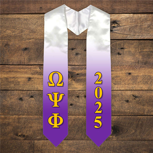 Omega Psi Phi Omega Psi Phi Extra Fancy Greek Graduation Stole W Year