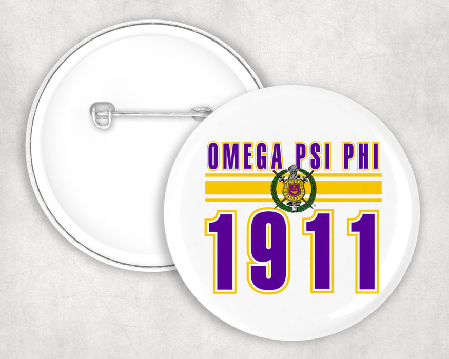 Omega Psi Phi Est Year Button Omega Psi Phi Est Year Button