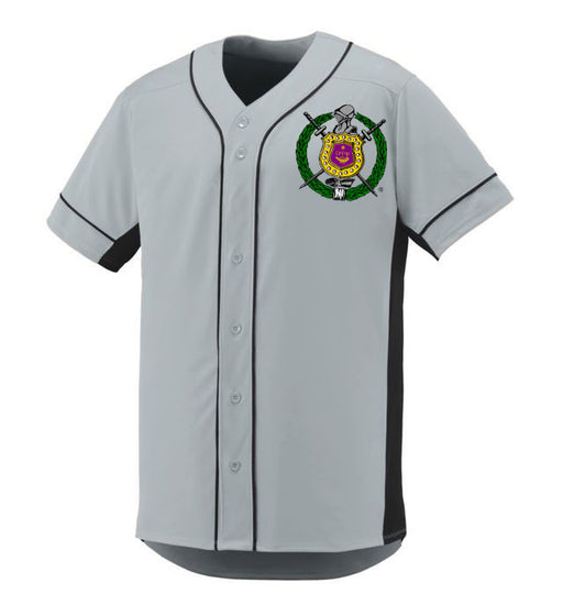 Omega Psi Phi Omega Psi Phi Game 7 Full-Button Baseball Jersey