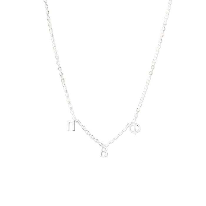 Pi Beta Phi Silver Letter Necklaces Pi Beta Phi Silver Letter Necklaces