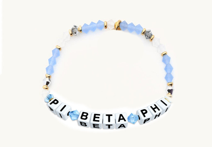 Pi Beta Phi Glass Name Bead Bracelet Pi Beta Phi Glass Name Bead Bracelet