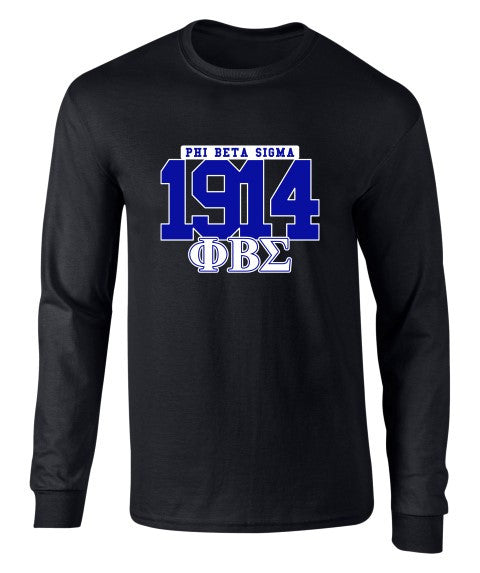 Phi Beta Sigma 2 Day Ship 1914 Long Sleeve Tee Phi Beta Sigma 2 Day Ship 1914 Long Sleeve Tee