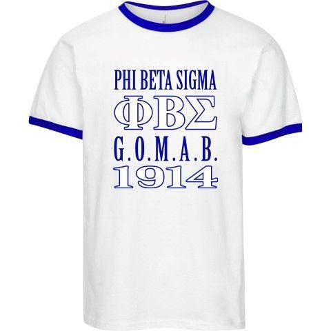 Phi Beta Sigma 2 Day Ship G.o.m.a.b. Ringer Tee Phi Beta Sigma 2 Day Ship G.O.M.A.B. Ringer Tee
