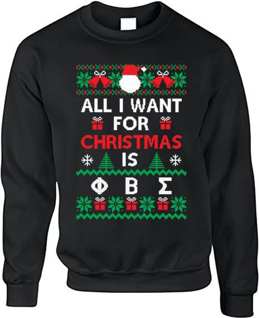Phi Beta Sigma Phi Beta Sigma All I Want For Christmas Crew Sweatshirts