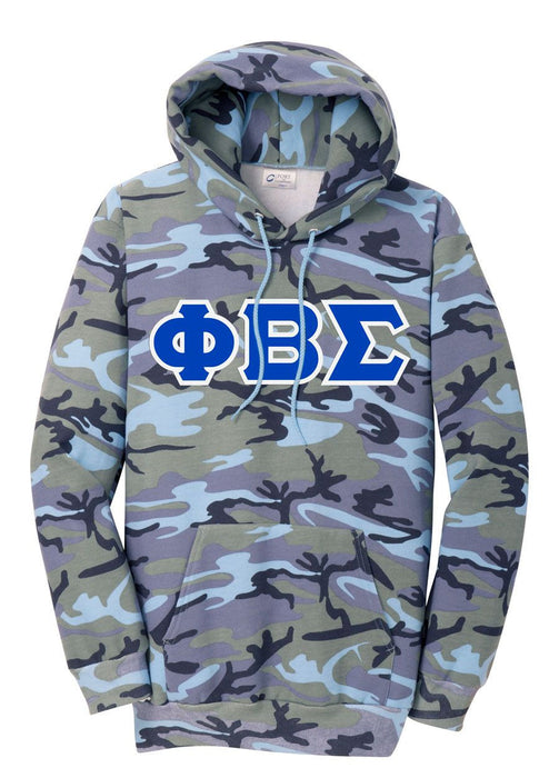 Discount Phi Beta Sigma Camo Pullover Hooded Sweatshirt DISCOUNT-Phi Beta Sigma Camo Pullover Hooded Sweatshirt