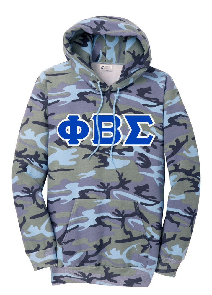 Discount Phi Beta Sigma Camo Pullover Hooded Sweatshirt DISCOUNT-Phi Beta Sigma Camo Pullover Hooded Sweatshirt