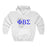 Printify Phi Beta Sigma Crest World Famous Hooded Sweatshirt Phi Beta Sigma Crest World Famous Hooded Sweatshirt