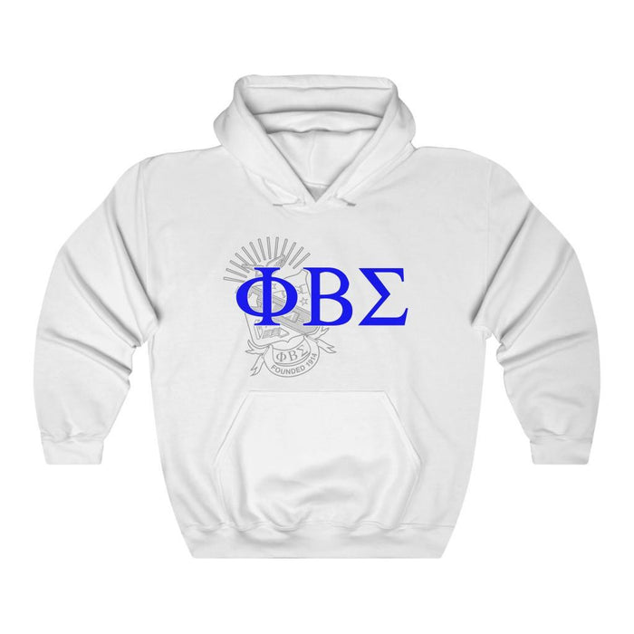 Printify Phi Beta Sigma Crest World Famous Hooded Sweatshirt Phi Beta Sigma Crest World Famous Hooded Sweatshirt