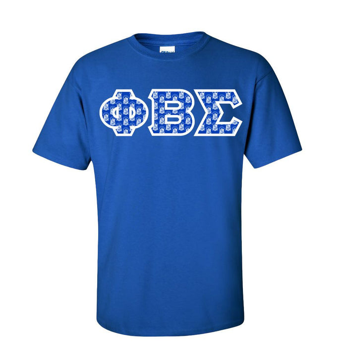 Phi Beta Sigma Fraternity Crest Shield Twill Letter Tee Phi Beta Sigma Fraternity Crest - Shield Twill Letter Tee