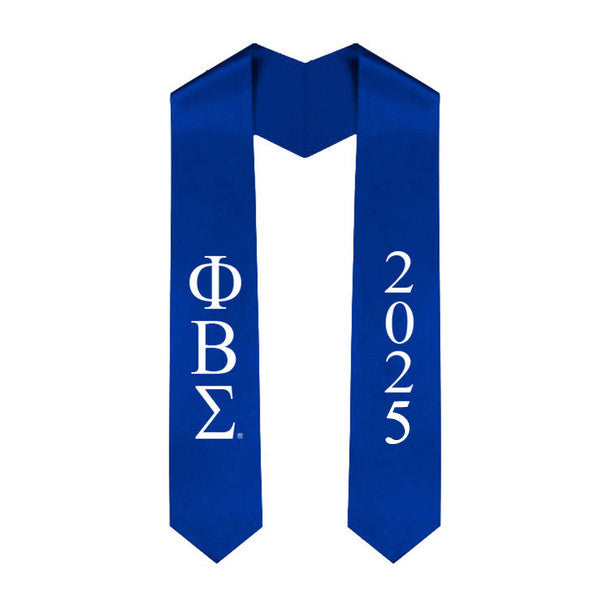 Phi Beta Sigma Greek Lettered Graduation Sash Stole With Year Best Value Phi Beta Sigma Greek Lettered Graduation Sash Stole With Year - Best Value