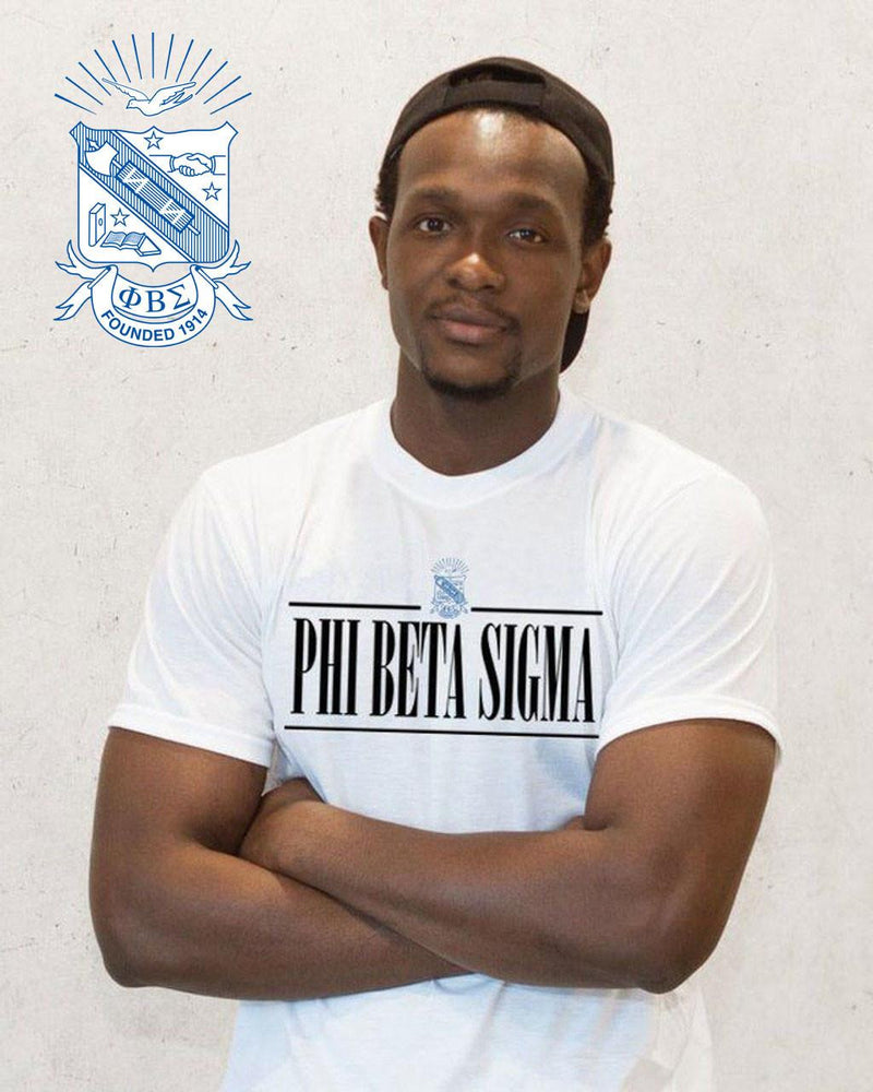 Printify Phi Beta Sigma Line Crest T Shirt Phi Beta Sigma Line Crest T-shirt