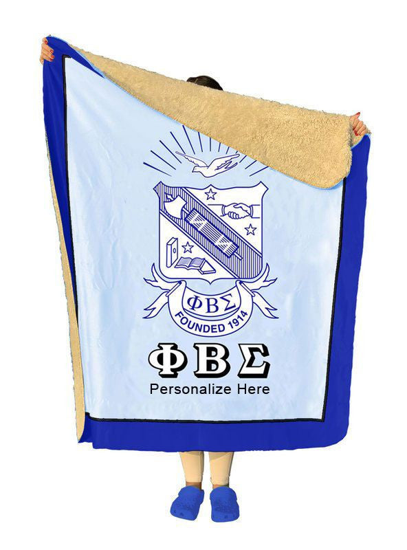 Phi Beta Sigma Sherpa Lap Blanket Phi Beta Sigma Sherpa Lap Blanket