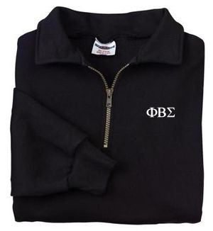 Discount Phi Beta Sigma Sweatshirt Quarter Zip DISCOUNT-Phi Beta Sigma Sweatshirt - Quarter Zip