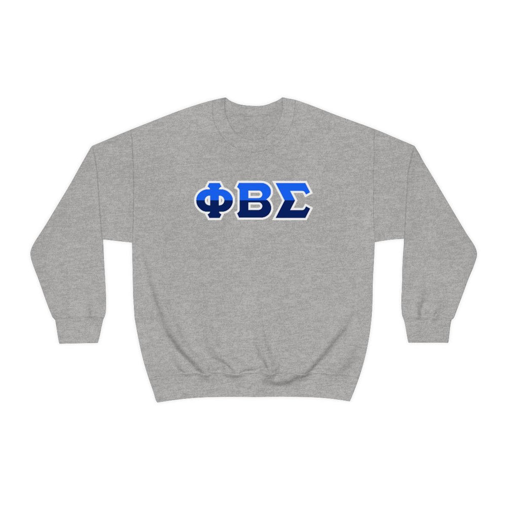 Printify Phi Beta Sigma Two Toned Greek Lettered Crewneck Sweatshirts Phi Beta Sigma Two Toned Greek Lettered Crewneck Sweatshirts