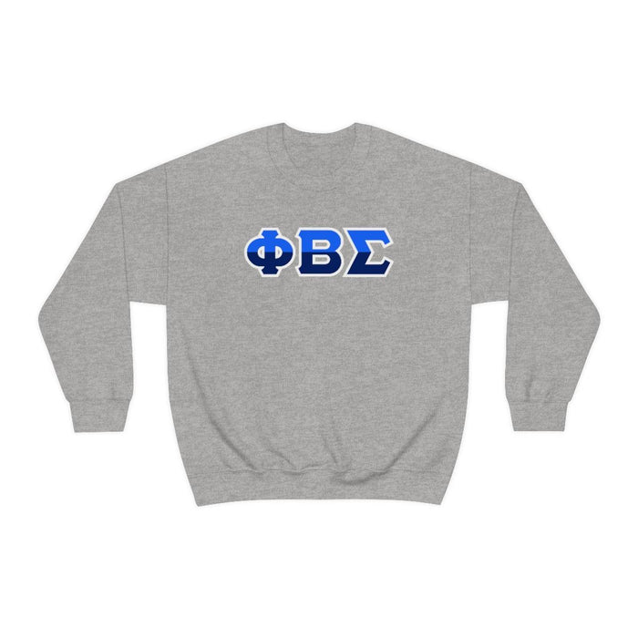 Printify Phi Beta Sigma Two Toned Greek Lettered Crewneck Sweatshirts Phi Beta Sigma Two Toned Greek Lettered Crewneck Sweatshirts