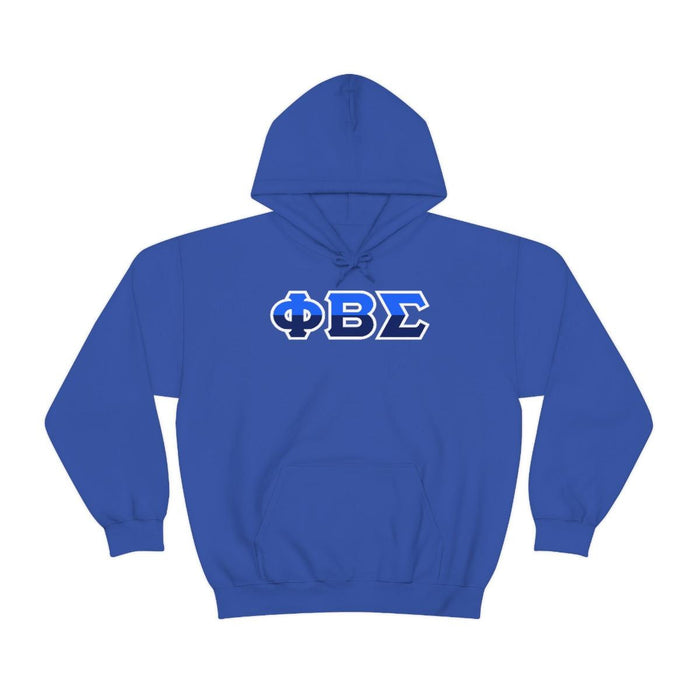 Printify Phi Beta Sigma Two Toned Greek Lettered Hooded Sweatshirts Phi Beta Sigma Two Toned Greek Lettered Hooded Sweatshirts