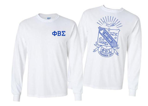 Phi Beta Sigma Phi Beta Sigma World Famous Crest Long Sleeve T-Shirt