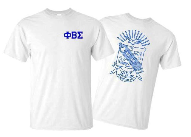 Greekgear Phi Beta Sigma World Famous Crest Tee Phi Beta Sigma World Famous Crest Tee