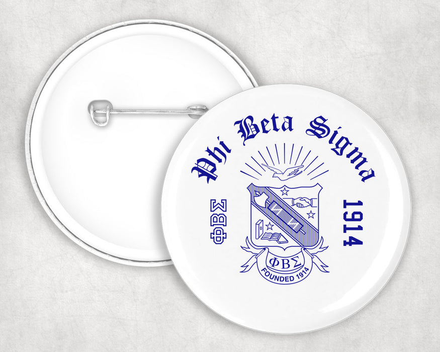 Phi Beta Sigma Classic Crest Button Phi Beta Sigma Classic Crest Button
