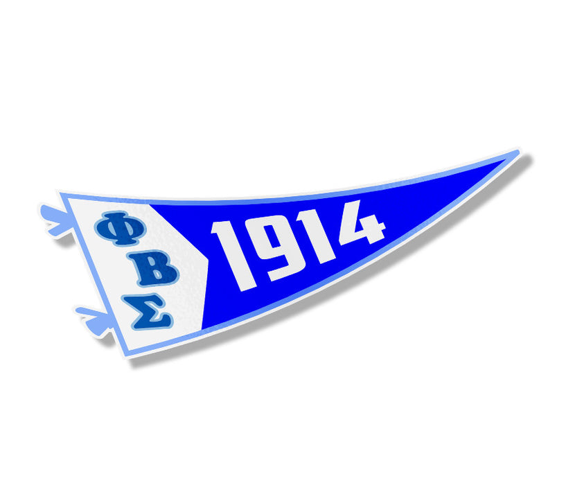 Phi Beta Sigma Pennant Sticker Phi Beta Sigma Pennant Sticker