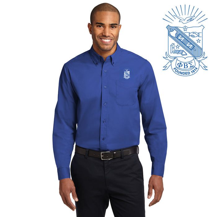 Discount Phi Beta Sigma Long Sleeve Oxford DISCOUNT-Phi Beta Sigma Long Sleeve Oxford