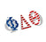 Phi Delta Theta American Flag Greek Letter Sticker 2.5" Tall Phi Delta Theta American Flag Greek Letter Sticker - 2.5