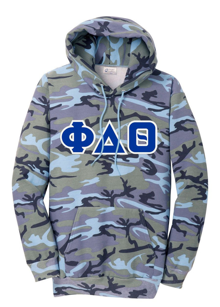 Discount Phi Delta Theta Camo Pullover Hooded Sweatshirt DISCOUNT-Phi Delta Theta Camo Pullover Hooded Sweatshirt