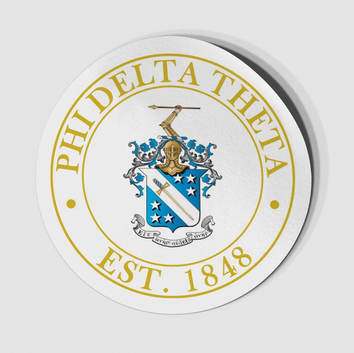 Phi Delta Theta Circle Crest Shield Decal Phi Delta Theta Circle Crest - Shield Decal