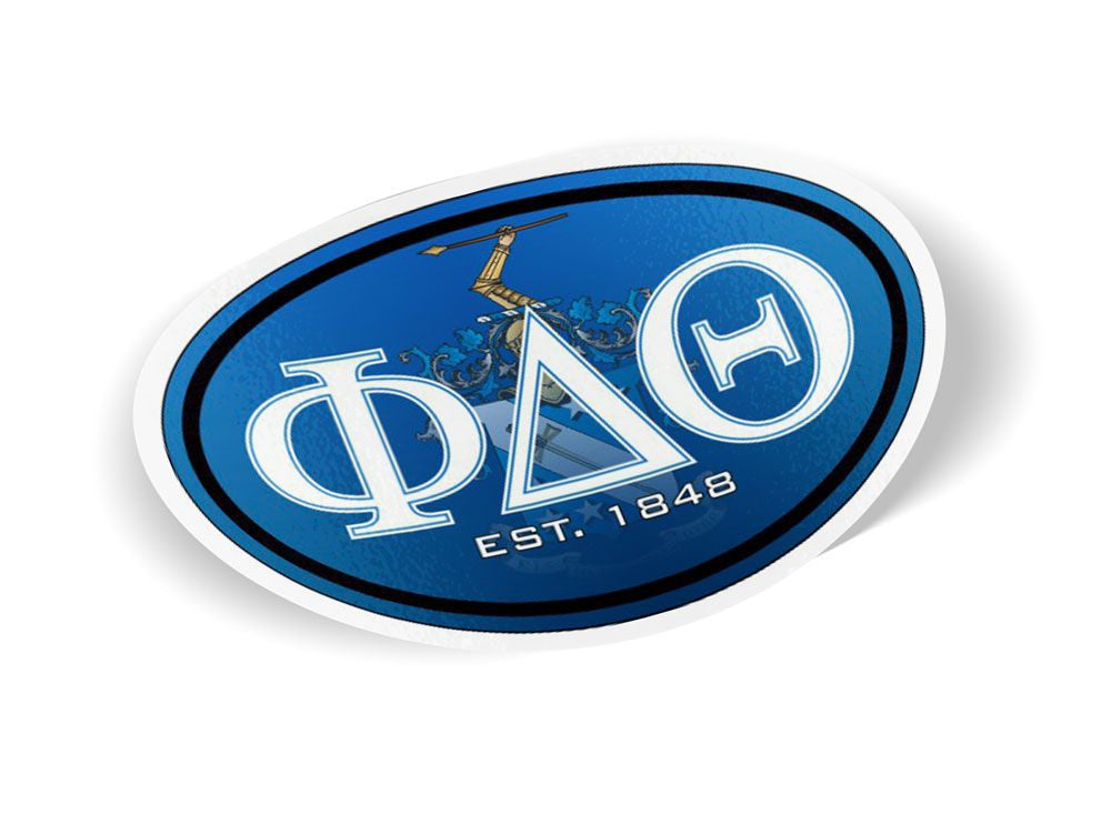 Phi Delta Theta Color Oval Decal — GreekU