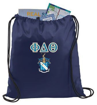 Phi Delta Theta Crest Shield Cinch Sack Phi Delta Theta Crest - Shield Cinch Sack