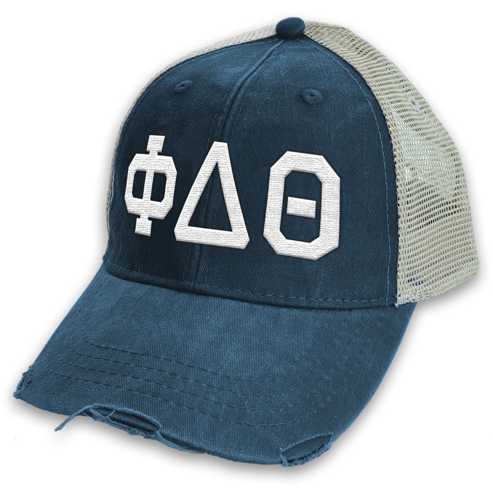Phi Delta Theta Distressed Trucker Hat Phi Delta Theta Distressed Trucker Hat