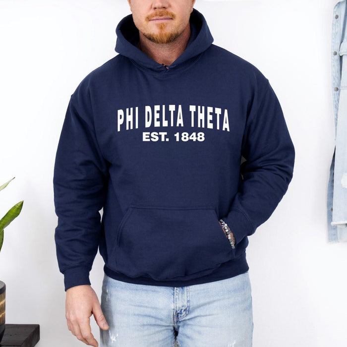 Phi Delta Theta Established Hooded Sweatshirts Phi Delta Theta Established Hooded Sweatshirts