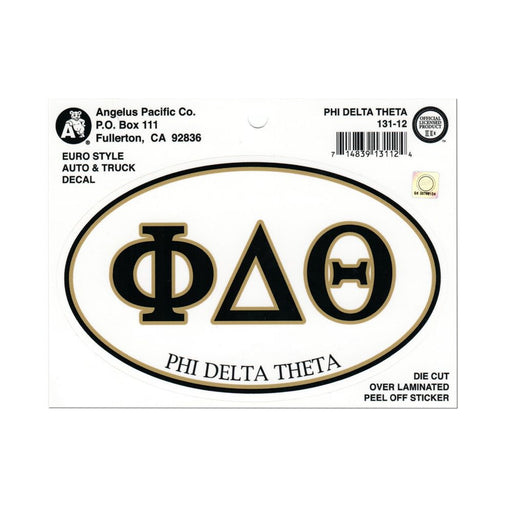 Stickers Decals Phi Delta Theta Euro Decal Oval Sticker