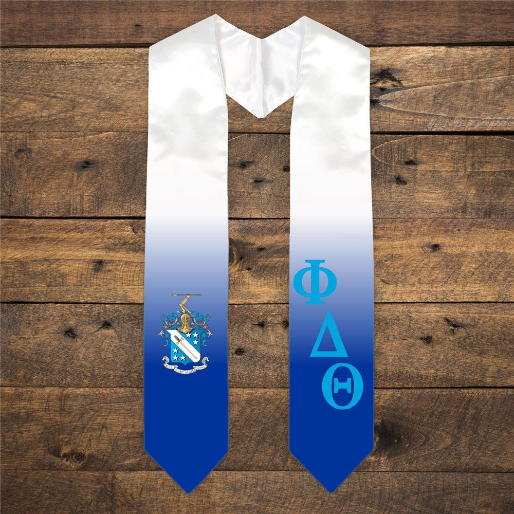Phi Delta Theta Extra Fancy Diagonal Greek Graduation Stole W Crest Phi Delta Theta Extra Fancy Diagonal Greek Graduation Stole W Crest