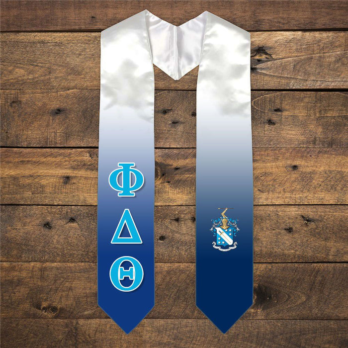 Phi Delta Theta Extra Fancy Simple Greek Graduation Stole W Crest Phi Delta Theta Extra Fancy Simple Greek Graduation Stole W Crest
