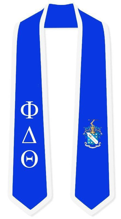 Discount Phi Delta Theta Greek 2 Tone Lettered Graduation Sash Stole DISCOUNT-Phi Delta Theta Greek 2 Tone Lettered Graduation Sash Stole