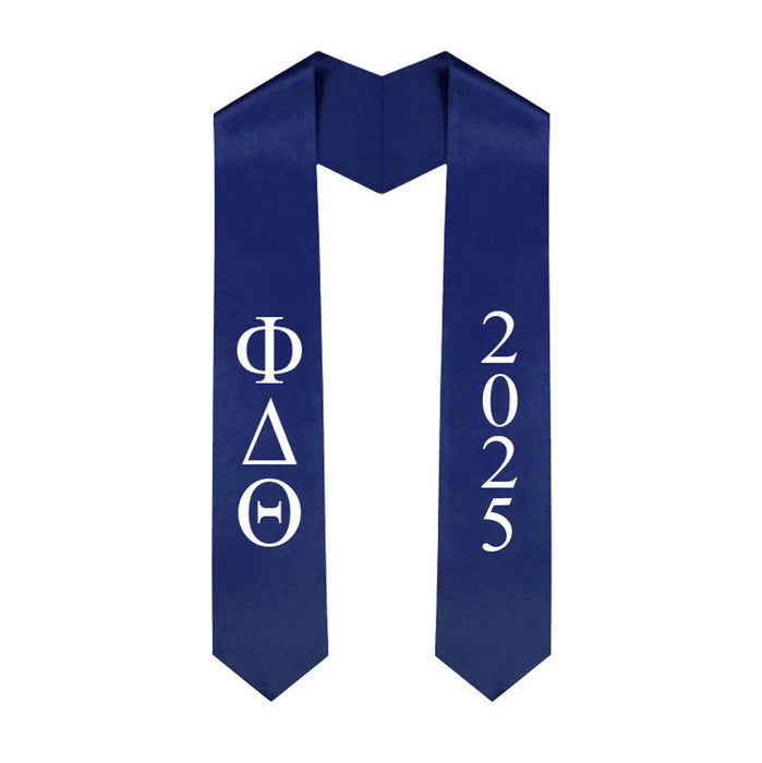 Phi Delta Theta Greek Lettered Graduation Sash Stole With Year Best Value Phi Delta Theta Greek Lettered Graduation Sash Stole With Year - Best Value