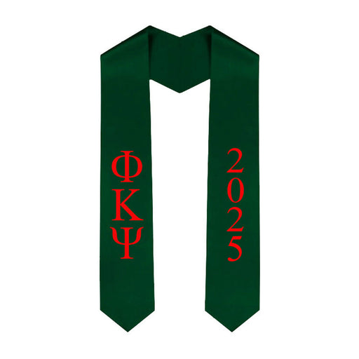 Phi Kappa Psi Greek Lettered Graduation Sash Stole With Year - Best Value