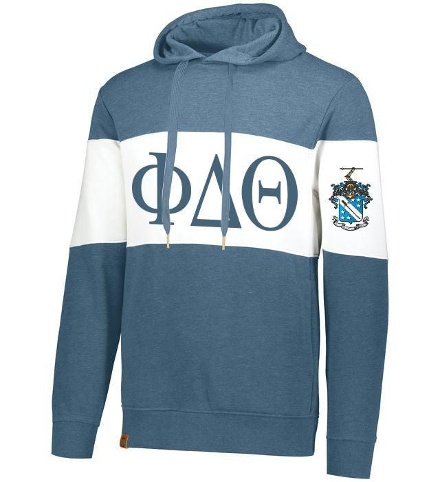 Phi Delta Theta Ivy League Hoodie W Crest On Left Sleeve Phi Delta Theta Ivy League Hoodie W Crest On Left Sleeve