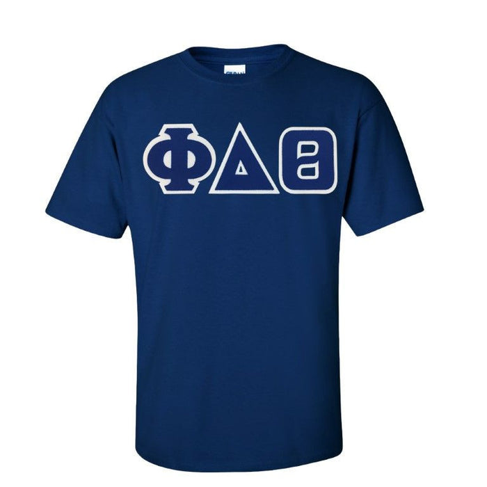Phi Delta Theta Lettered T Shirt Special Sale! Phi Delta Theta Lettered T-shirt - Best Value - SPECIAL SALE!