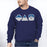 Printify Phi Delta Theta Two Toned Greek Lettered Crewneck Sweatshirts Phi Delta Theta Two Toned Greek Lettered Crewneck Sweatshirts